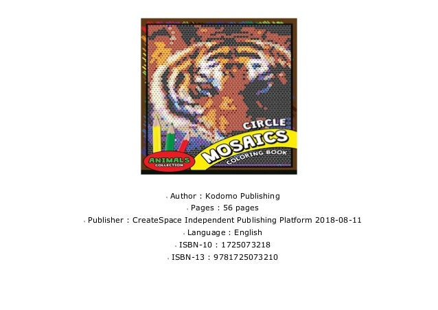Popular Circle Mosaics Coloring Book 2 Cute Animals Coloring