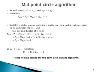 Circle algorithm | PPTX | Science