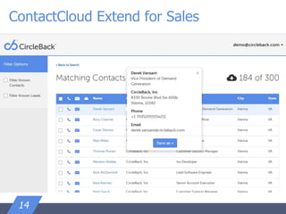 ContactCloud Extend for Sales
14
 
