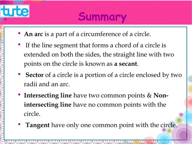 Circle Basic Introduction To Circle For Class 10th Maths Ppt Circle Basic Introduction To Circle For Class 10th Maths Ppt