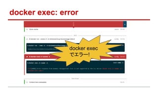 docker exec: error
docker exec
でエラー!
 