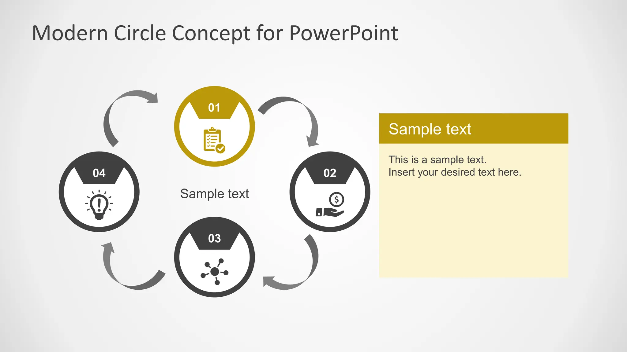Circle Concept Diagram consulting template | PPTX
