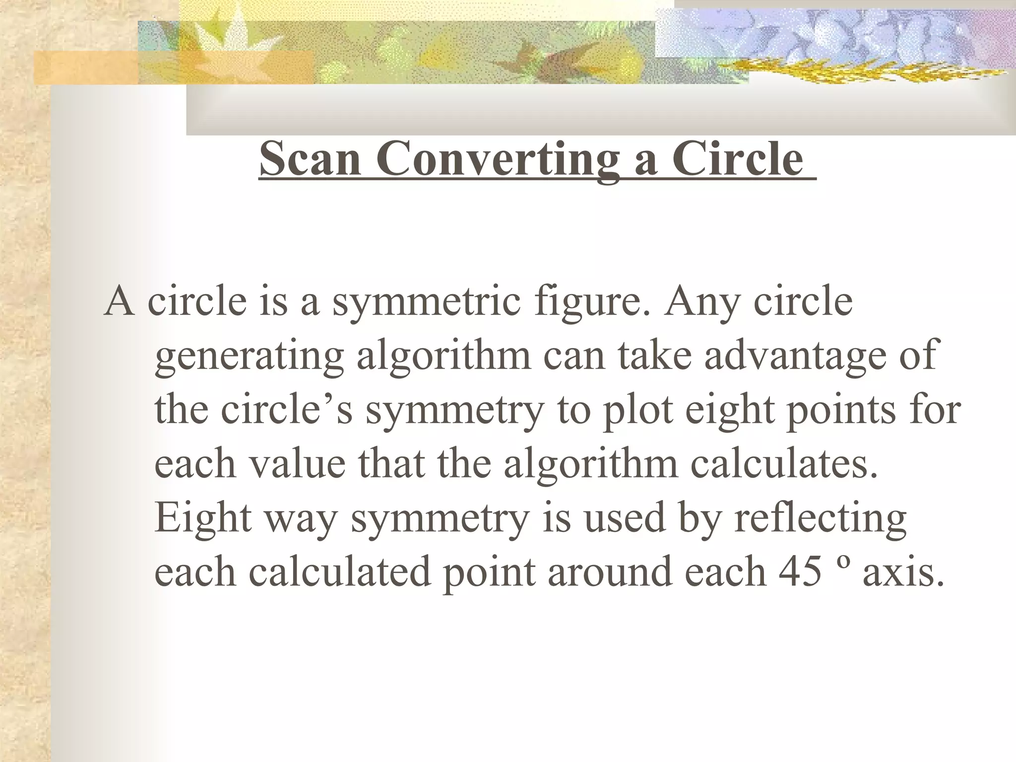 Circle drawing algo. | PPT