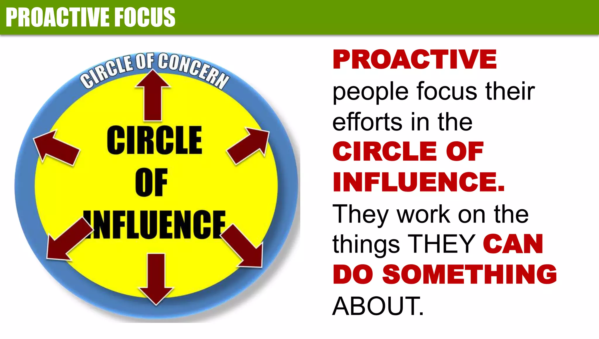 Circle of Concern Circle of Influence | PPT
