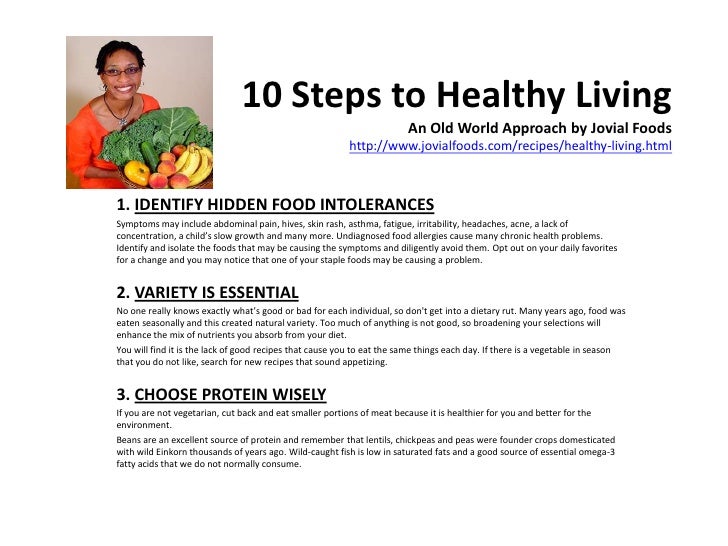 10 Steps To A Healthier Life