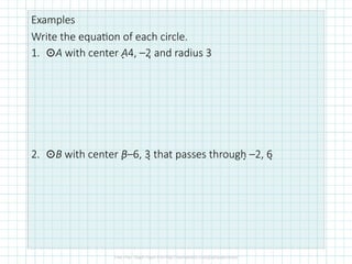Circle on a coordinate Plane Grade 10.pptx