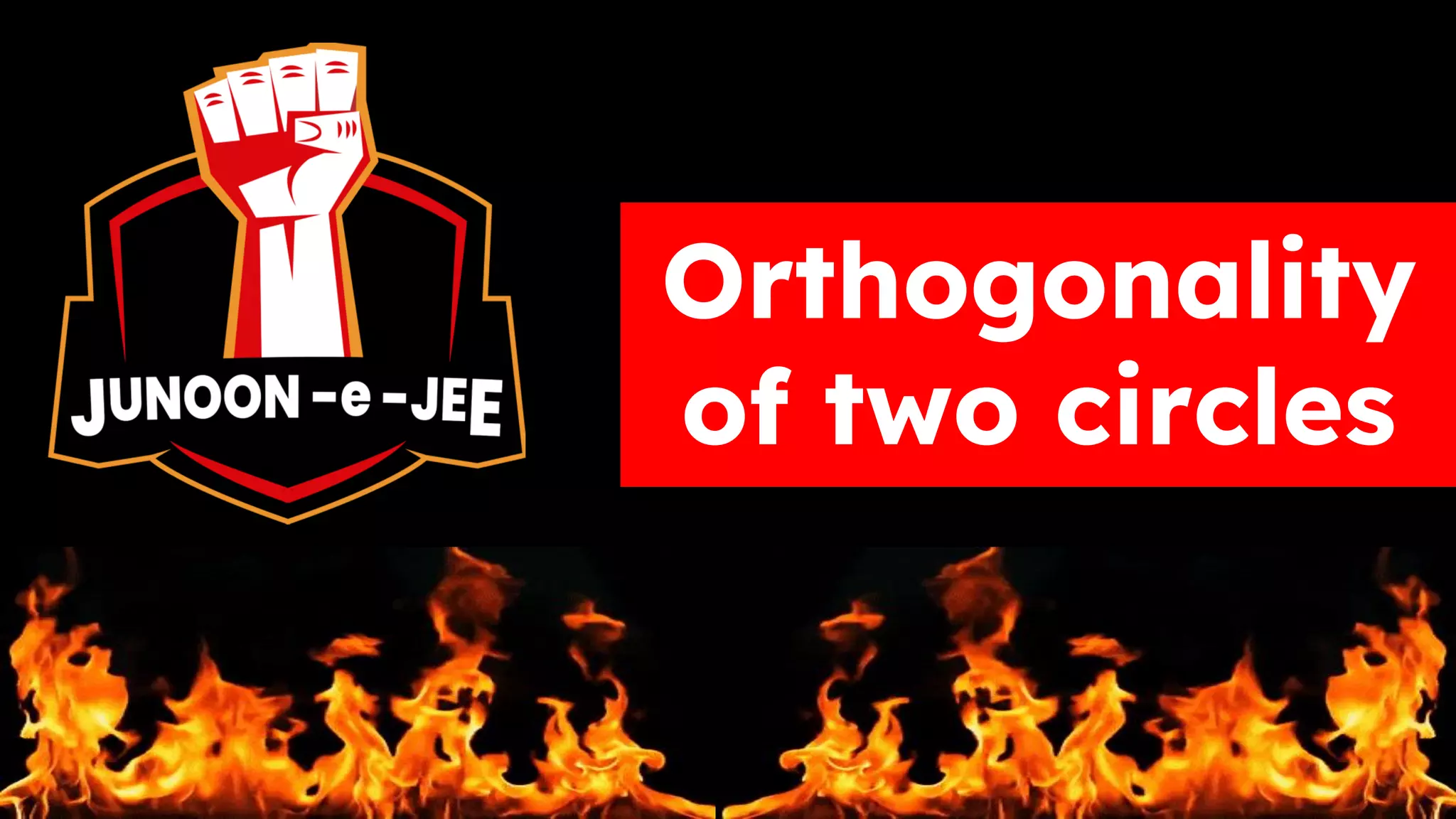 Orthogonality
of two circles
 