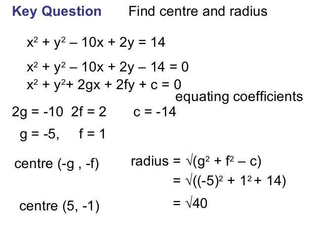 Circles Getting Centre And Radius 13 Circles Getting Centre And Radius 13