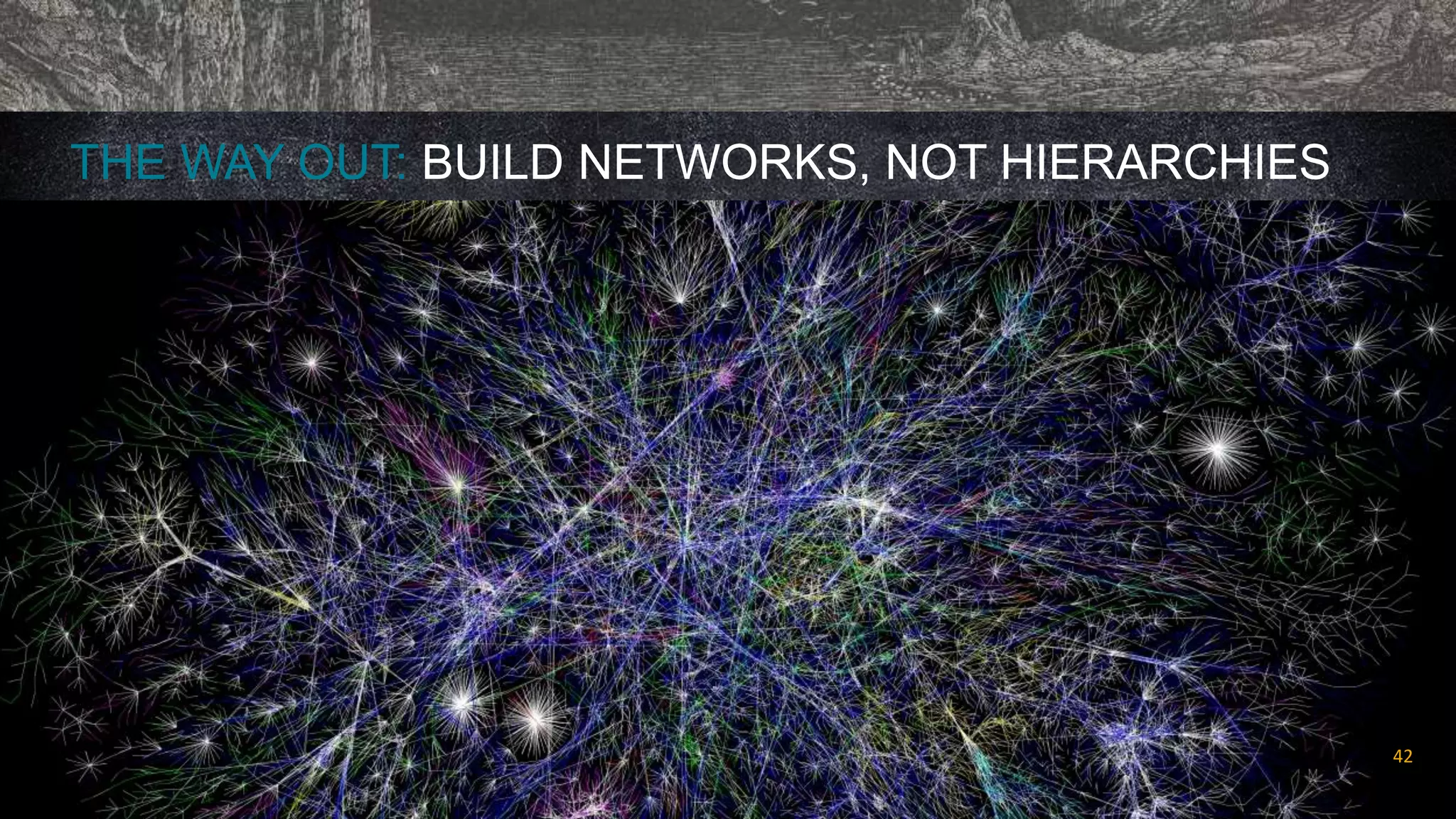 THE WAY OUT: BUILD NETWORKS, NOT HIERARCHIES

42

 