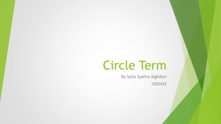 Circle Term
By Syifa Syafira Alghifari
1503435
 