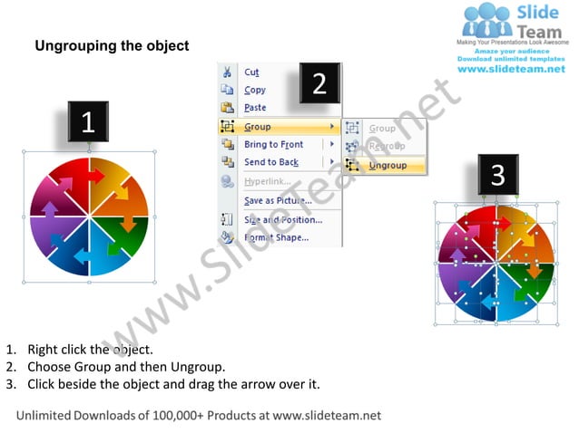 Circling arrows flow chart 8 stages powerpoint templates 0712 | PPT