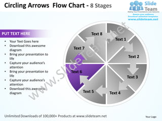 Circling arrows flow chart 8 stages powerpoint templates 0712 | PDF