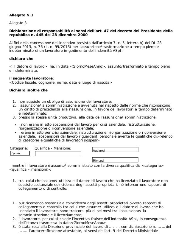 Incentivi Assunzioni Lavoratori in ASPI Circolare INPS