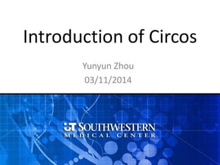 Introduction of Circos
Yunyun Zhou
03/11/2014
 