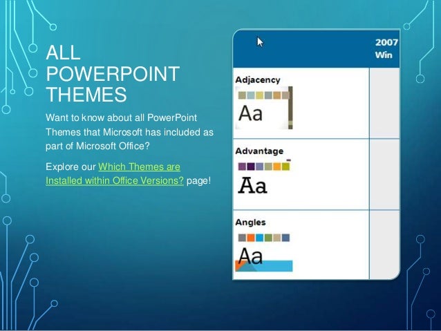 circuit theme in powerpoint the circuit theme