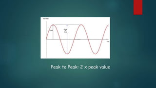 Peak to Peak: 2 x peak value
 