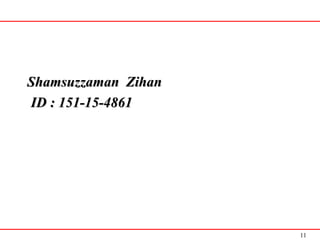 11
Shamsuzzaman ZihanShamsuzzaman Zihan
ID : 151-15-4861ID : 151-15-4861
 