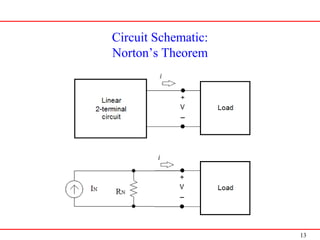 13
Circuit Schematic:
Norton’s Theorem
 
