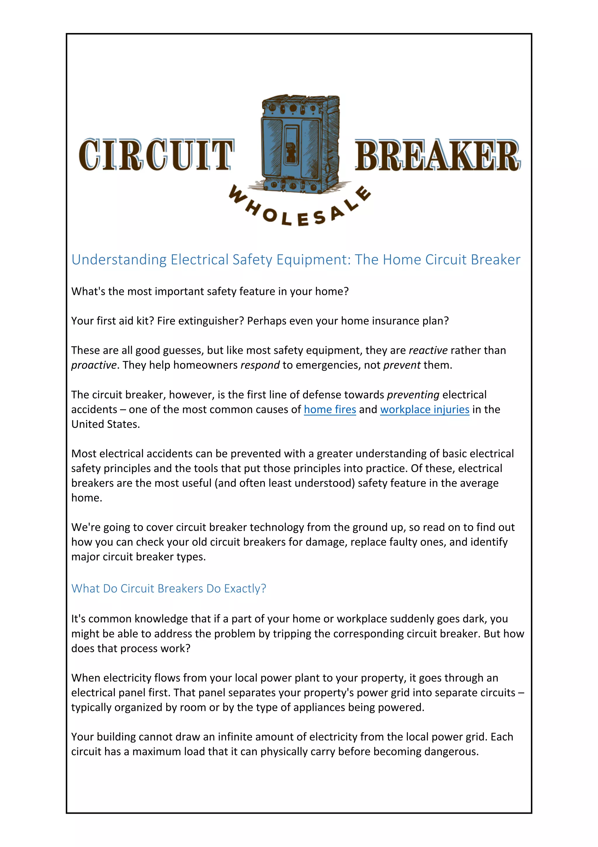 Circuit breakers | PDF
