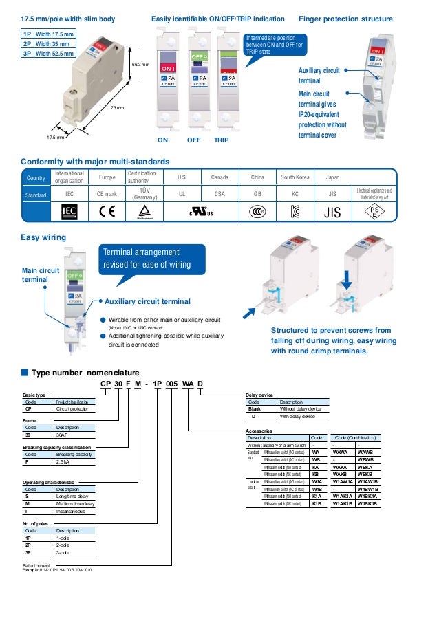 Catalog Circuit Protector CP30F Series Fuji Electric