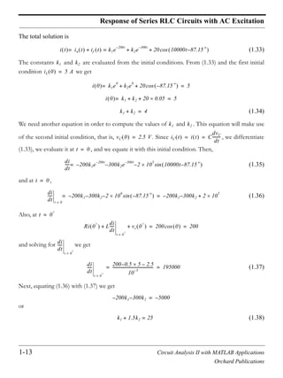 Circuit analysis ii with matlab | PDF