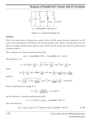 Circuit analysis ii with matlab | PDF