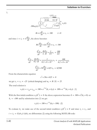 Circuit analysis ii with matlab | PDF