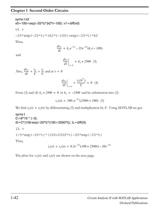 Circuit analysis ii with matlab | PDF