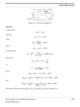 Circuit analysis ii with matlab | PDF