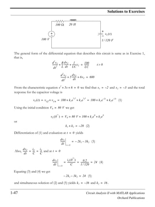 Circuit analysis ii with matlab steven t karris | PDF