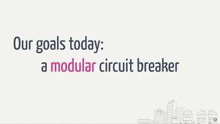 Our goals today:
a modular circuit breaker
12
 