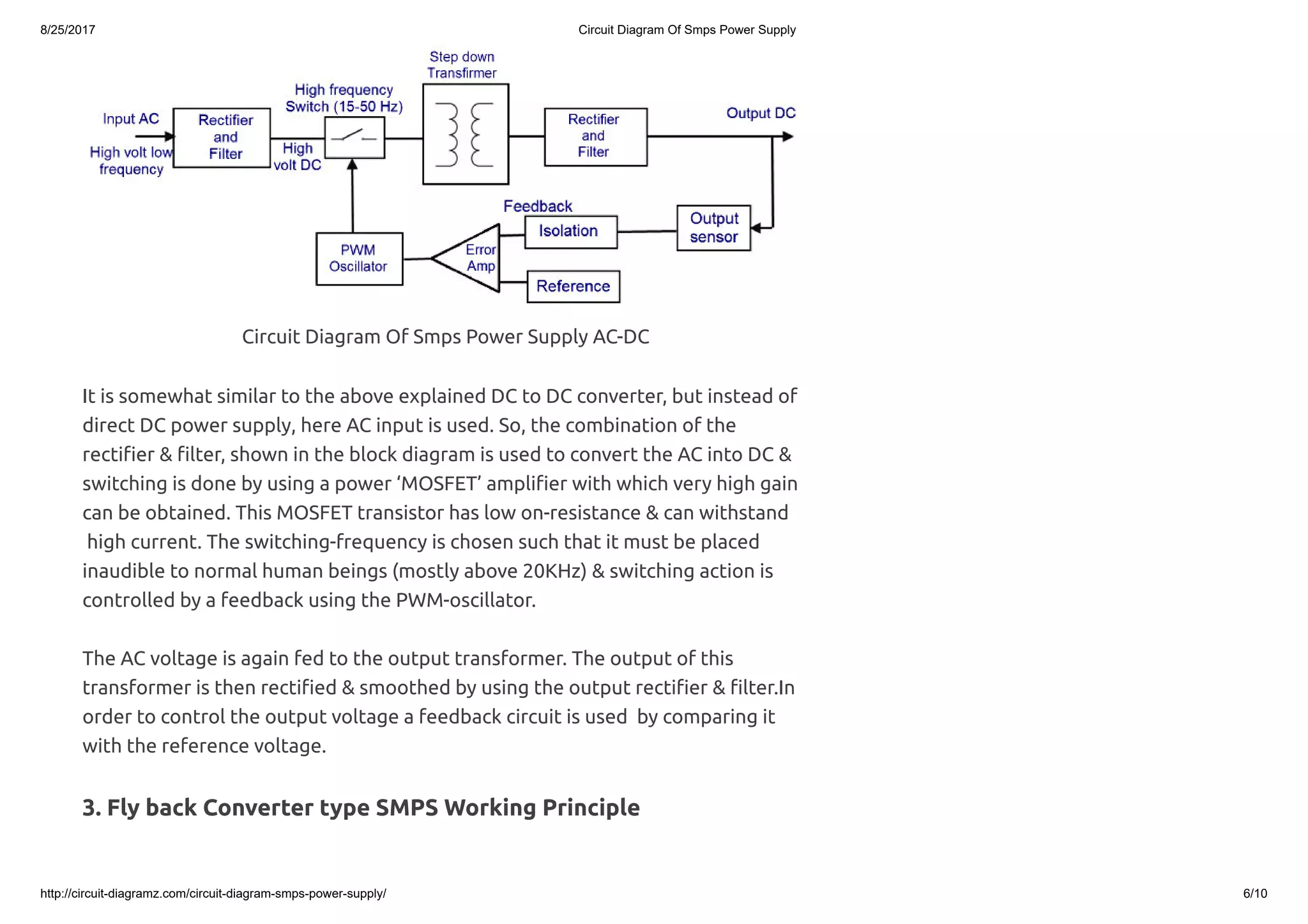 Circuit diagram of smps power supply | PDF