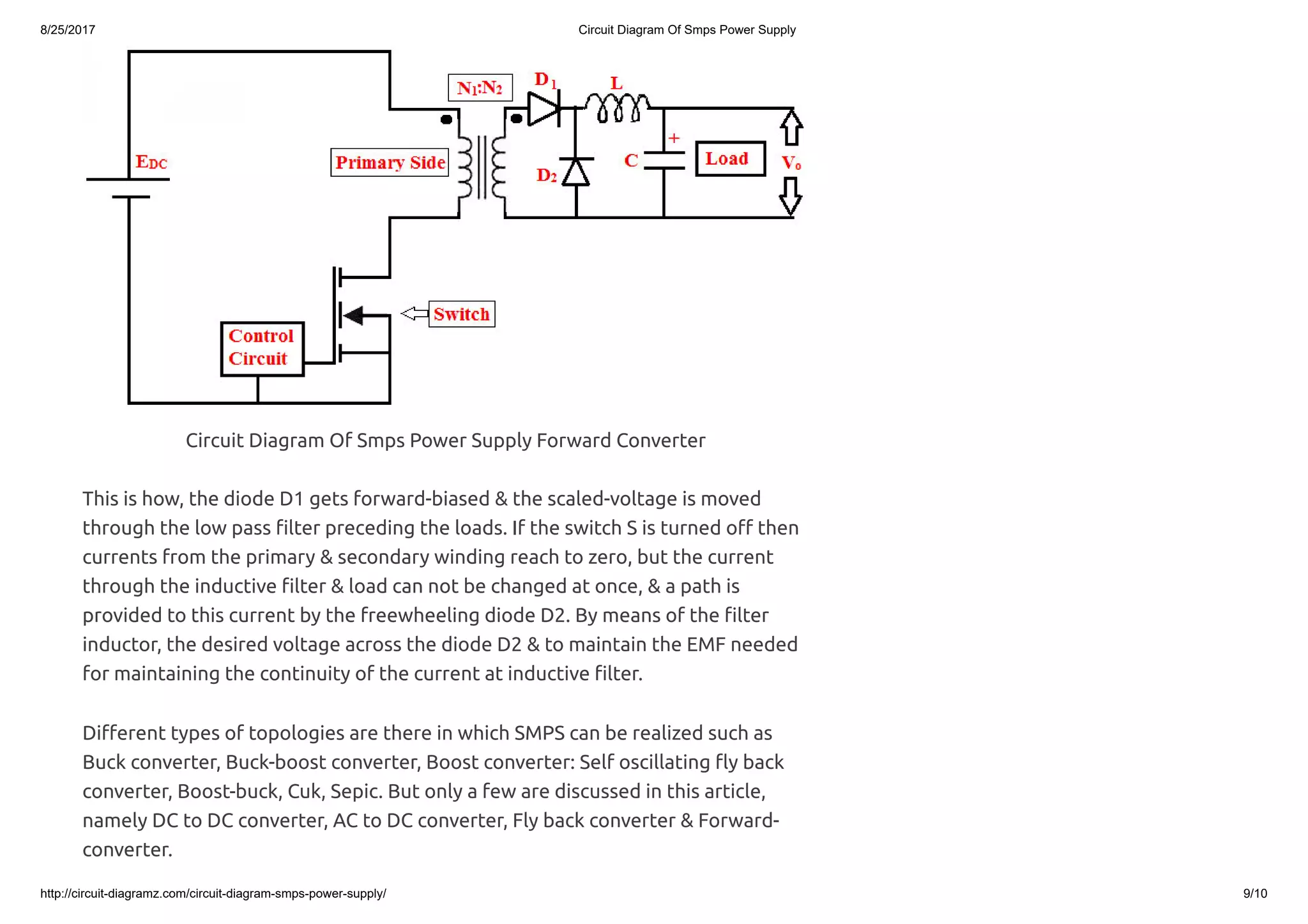 Circuit diagram of smps power supply | PDF