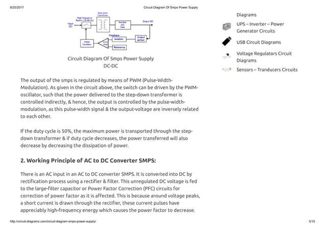 Circuit Diagram Of Smps Power Supply Muhammad Kashif Smps Wi