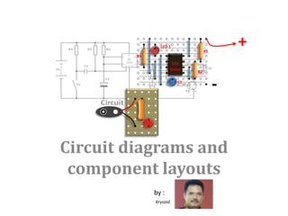 + LED 1 + R1 R3 R2 - + C1 555 timer Circuit diagrams and component layouts by : Krysaid 