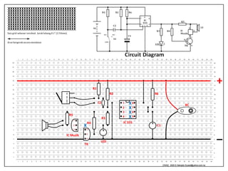 Putuskan track diantara pin IC dantandakan [ X ] padagambarajah IC.