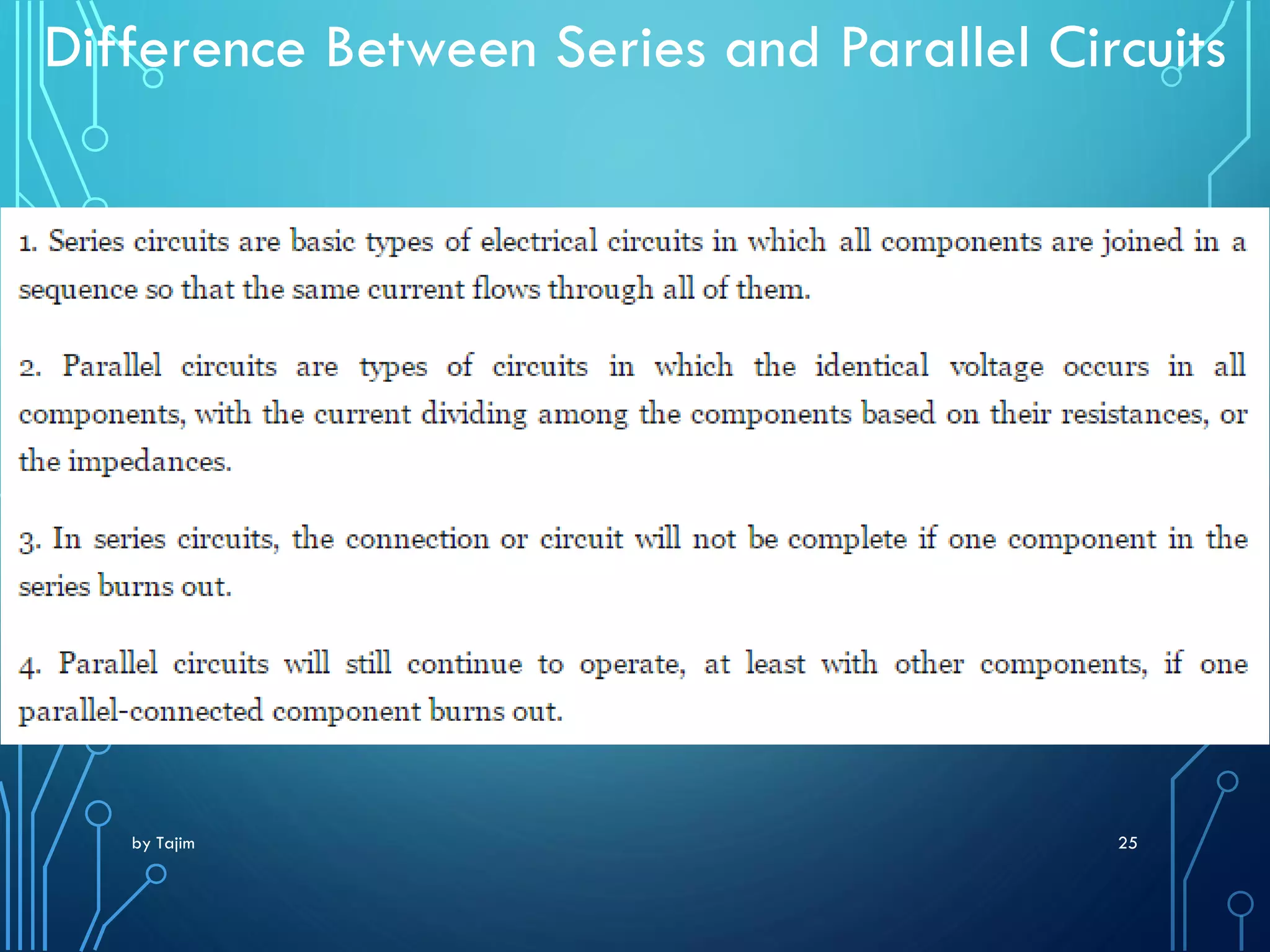 Circuit lab 3 series and parallel circuit experiment@taj | PPT