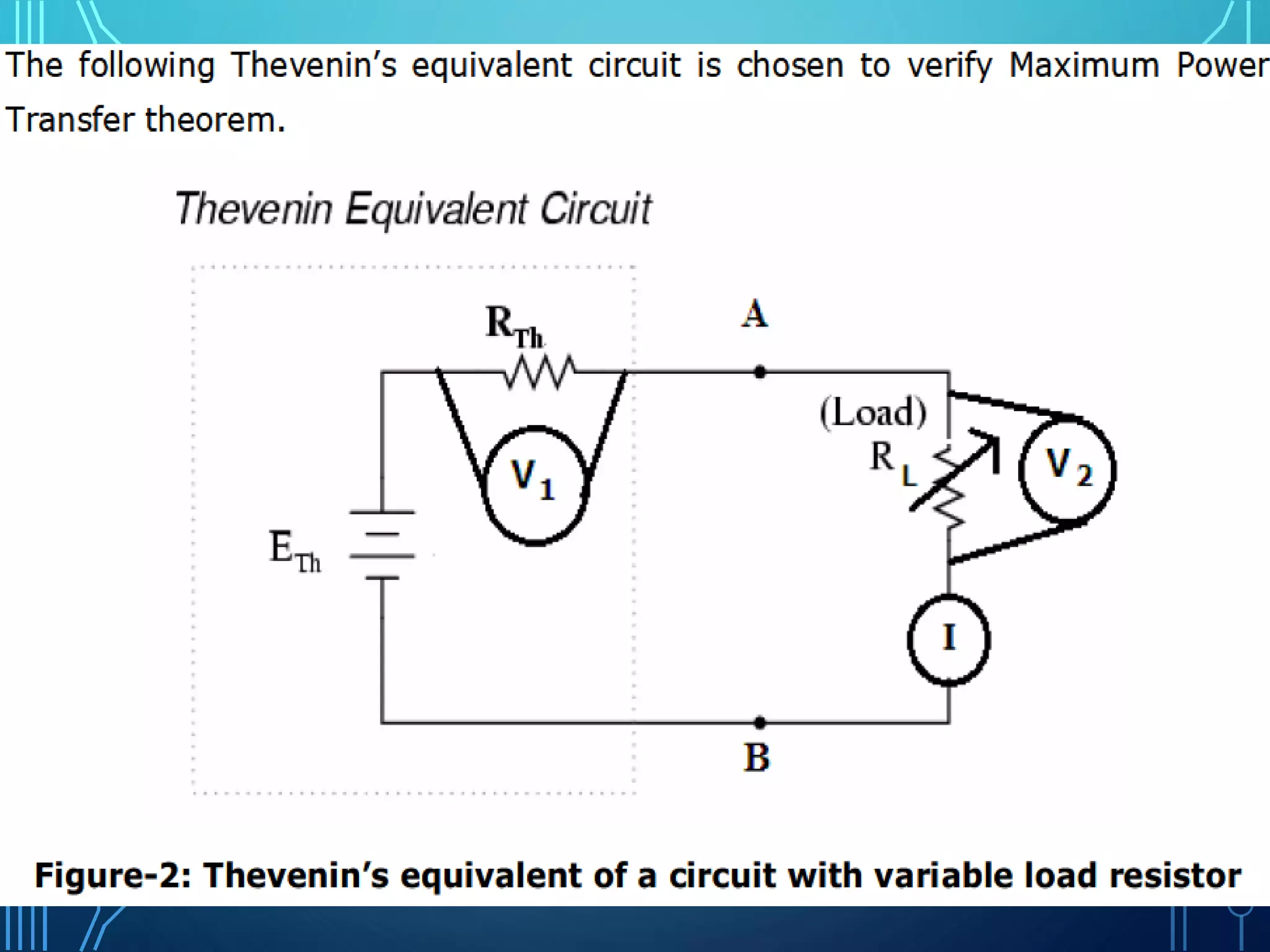 Circuit lab 9 verification of maximum power transfer theorem@taj | PDF