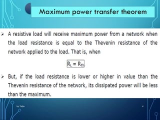 Circuit lab 9 verification of maximum power transfer theorem@taj | PDF