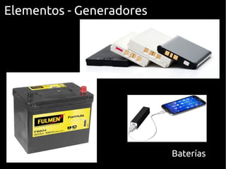 Elementos - Generadores
Baterías
 