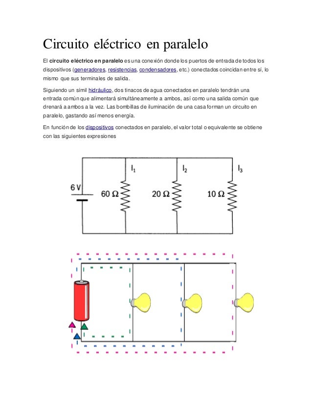 Circuito eléctrico en paralelo Cartes