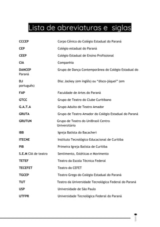 Circuito grupos de teatro de Curitiba | PDF