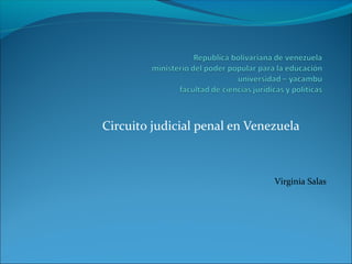 Circuito judicial penal en Venezuela
Virginia Salas
 