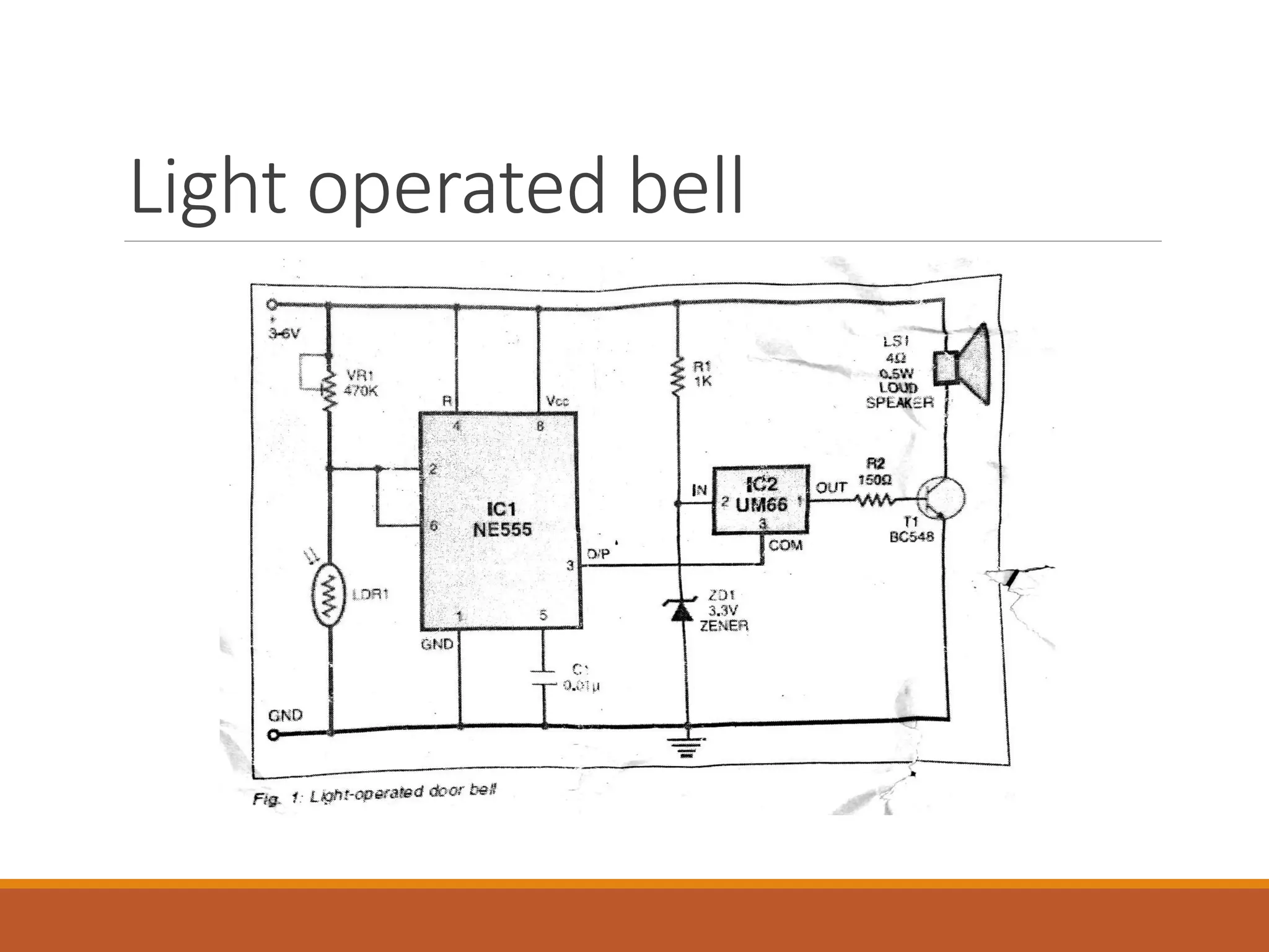 Light operated bell
 