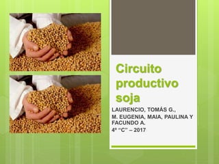 Circuito
productivo
soja
LAURENCIO, TOMÁS G.,
M. EUGENIA, MAIA, PAULINA Y
FACUNDO A.
4º “C” – 2017
 