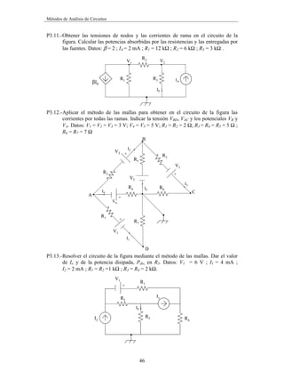 5HSUHVHQWDUODSRWHQFLDDEVRUELGDSRUR

3 3RUXQDERELQDGHP+FLUFXODXQDLQWHQVLGDGGH ( ) ( )
t
e
t
i 

 −
−
= $DOFXODU
ODWHQVLyQODHQHUJtDPi[LPDDOPDFHQDGD

3 /D WHQVLyQ DSOLFDGD D XQD ERELQD GH  P+ YLHQH GDGD SRU ODV VLJXLHQWHV
FDUDFWHUtVWLFDV  t   PV9 9SDUD  t   PV9 92EWHQHUOD
LQWHQVLGDGGHFRUULHQWHFRUUHVSRQGLHQWHGLEXMDUvHi

3 /DWHQVLyQDSOLFDGDDXQFRQGHQVDGRUGHµ)YLHQHGDGDSRUv(t) = 25·103
t9
HQHOLQWHUYDOR  t   PV'LEXMDUi, P y WSDUDHVHLQWHUYDORFDOFXODUWmax

3 -XQLR 