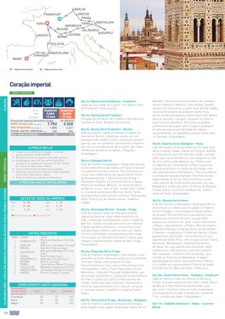 106
EUROPAALEMANHA-REP.CHECA-ESLOVÁQUIA-HUNGRIA-ÁUSTRIA-SUIÇA-FRANÇA-ESPANHA
Coraçãoimperial
Dia 1o: (Quarta-feira) América - Frankfurt
Saída da sua cidade de origem, com destino final
em Frankfurt. Noite à bordo.
Dia 2o: (Quinta-feira) Frankfurt
Chegada ao aeroporto de Frankfurt. Assistência e
traslado ao hotel. Restante do dia livre.
Dia 3o: (Sexta-feira) Frankfurt - Berlim
Café da manhã e saída em direção à capital da
Alemanha, Berlim, cidade que soube unir um
passado onde ainda é visível a impressão da pós-
guerra, com um presente cosmopolita e moderno,
que tem se tornado ponto de encontro das novas
tendências artísticas europeias. Chegada e
hospedagem.
Dia 4o: (Sábado) Berlim
Café da manhã e hospedagem. Saída para realizar
a visita panorâmica da cidade, com guia local, que
nos adentrará na sua historia. Percorreremos os
locais mais importantes da capital alemã: Porta
de Brandemburgo, o Parlamento Reichstag, o
Checkpoint Charlie, a Coluna da Vitória, a Igreja
Memorial do Káiser Wilhelm, os restos do Muro
de Berlim, a rua “Sob os tilos” (Under den Linden)
e a Catedral protestante (Berliner Dom). Tarde
livre durante a qual poderão continuar desfrutando
desta histórica e, ao mesmo tempo, moderna
cidade.
Dia 5o: (Domingo) Berlim - Dresde - Praga
Café da manhã e saída em direção a Dresde,
capital da Saxônia, linda cidade à beira do rio
Elba, conhecida mundialmente como a cidade do
Barroco. Tempo livre para percorre-la e admirar
a Igreja de Nossa Senhora, o monumento mais
representativo contra a guerra e de cuja cúpula
há uma imelhorável vista panorâmica da cidade.
Continuação em direção à fronteira Tcheca, para
chegar à impressionante capital do país, Praga.
Hospedagem.
Dia 6o: (Segunda-feira) Praga
Café da manhã e hospedagem. Pela manhã, visita
panorâmica desta impressionante joia monumental,
uma das cidades mais belas da Europa.
Percorreremos as suas ruas e monumentos mais
interessantes, como o Teatro Nacional, a Praça
Wenceslao, a famosa Praça da Cidade Velha, com
seu relógio astronômico, a Igreja de Nossa Senhora
de Thyn e a ponte de Carlos, a mais famosa da
cidade. Tarde livre para continuar conhecendo a
fundo as suas pitorescas ruas, realizar compras
e inclusive assistir o autêntico e original Teatro
Negro.
Dia 7o: (Terça-feira) Praga - Bratislava - Budapest
Café da manhã e saída em direção à Eslováquia,
para chegar à sua capital, Bratislava, à beira do rio
Danúbio. Tempo livre para conhecer seu atrativo
centro histórico e admirar o seu famoso Castelo,
situado em uma colina, a parte mais alta da cidade,
visível praticamente de qualquer ponto. Esta
bonita cidade de pequenas dimensões é um deleite
para os sentidos; rua após rua pode-se sentir a
sua história e grandeza. No horário acordado,
continuação da viagem até a chegar a Budapest.
À noite teremos a possibilidade de realizar,
opcionalmente, um agradável passeio fluvial pelo
rio Danúbio. Hospedagem.
Dia 8o: (Quarta-feira) Budapest - Viena
Café da manhã. Visita panorâmica com guia local
desta singular cidade, capital da Hungria, dividida
em duas partes pelo Rio Danúbio: Buda, a antiga
sede real e área residencial mais elegante no alto
de uma colina, onde destaca-se o Palácio real
e a Bastión dos Pescadores, e Pest, na planície,
coração econômico e comercial da cidade, com
seu impressionante Parlamento, Praça dos Heróis
e a elegante Avenida Andrassy. Enormes pontes
ligam ambas as beiras. Percorreremos a suas
ruas repletas de história para descobrir por que
Budapest é conhecida como “A Pérola do Danúbio”.
Tempo livre e, no horário estabelecido, saída à
Imperial Viena. Hospedagem.
Dia 9o: (Quinta-feira) Viena
Café da manhã e hospedagem. Visita panorâmica
desta histórica cidade, que foi capital do Império
Austro-Húngaro, imortalizada em belas valsas
de Strauss. Percorreremos a sua avenida mais
espetacular na forma de anel, na qual belos
palácios se sucedem um após o outro, destacando
a Ópera, o Ajuntamento, o Palácio Real de Inverno,
chamado Hofburg, e a Igreja Votiva. Atravessando
o Danúbio, chegaremos à Sede das Nações Unidas,
passaremos pelo Prater, com a famosa noria, a
espetacular Karls Platz, com a Igreja de San Carlos
Borromeo, Musikverein, sede da Filarmônica
de Viena, em cuja sala de ouro (Goldener Saal)
celebra-se a cada ano novo o famoso concerto.
Sem esquecer o enorme e florido parque, que
contém os Palácios do Bellvedere. A seguir,
possibilidade de visitar opcionalmente o interior
e os jardins do impressionante Palácio de Verão
Schönbrunn e a Ópera de Viena. Tarde livre.
Dia 10o: (Sexta-feira) Viena - Salzburg - Innsbruck
Café da manhã e saída em direção a Salzburg.
Tempo livre para percorrer esta bela cidade, berço
de Mozart e Patrimônio da Humanidade, pelo
seu centro histórico, entre os mais conservados.
Continuação em direção a Innsbruck, capital do
Tirol, coração dos Alpes. Hospedagem.
Dia 11o: (Sábado) Innsbruck - Vaduz - Lucerna -
Berna
SÉRIE TURÍSTICA
SÉRIETURÍSTICA
O PREÇO INCLUI
•		 Seguro de assistência em viagem, incluindo
gastos sanitários até € 100.000.
•		Recebimento em aeroporto e translado ao hotel.
•		Hospedagem com café da manhã tipo buffet.
Serviço de carregadores de mala incluído, exceto
em Toulouse, Barcelona e Madri.
•		Guia acompanhante durante toda a viagem.
•		Visita com guia local em Berlim, Praga, Budapest,
Viena, Paris, Barcelona e Madri.
•		Taxas turísticas por estadia em Barcelona.
O PREÇO NÃO INCLUI TARIFAS AÉREAS
COMPLEMENTO NOITE ADICIONAL
Hospedagem e
café da manhã
por pessoa em:
Duplo Triplo Individual
Frankfurt 58 57 102
Paris 94 90 170
Madri 83 80 130
Inicio
Fim
Duração
FRANKFURT
Paris
15 dias
FRANKFURT
Madri
19 dias
Preços por pessoa dormitório duplo Us dólares
Média temporada........... 1.752 2.240
Alta temporada.............. 1.885 2.431
Compl. dormit. individual...... 764 906
Desc. venda antecipada 52 67
HOTÉIS PREVISTOS
Noites Cidade Hotel
1 Frankfurt Mercure Residenz (Turista
Sup.)
2 Berlim Mercure City West (Turista)
2 Praga Barceló (Turista Sup.)
1 Budapest Mercure Metropol (Turista
Sup.)
2 Viena Exe (Turista Sup.)
1 Innsbruck Alphotel (Turista Sup.)
1 Berna Kreuz (Turista)
3 Paris Suite Home Pantin (Turista)
1 Toulouse Balladins Toulouse (Turista)
1 Barcelona Catalonia Atenas (Turista)
2 Madri Puerta Toledo (Turista)
Cidade de início de circuito.
bernaLIMOGES
BEAUNE
frankfurt
Berlim
DRESDE
Paris
TOULOUSE
ZARAGOZA
BARCELONA
LUCERNA
praga
viena
Madri
innsbruck
SALZBURGO
budapest
bratislava
Cidades de fim de circuito
DATAS DE SAÍDA DA AMÉRICA
Maio 14 28 Ago 6 20
Jun 11 25 Set 3 17
Jul 9 23 Out 1 15
l Média temporada l Alta temporada
67$
 