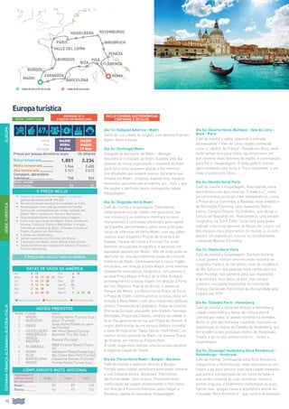 98
EUROPAESPANHA-FRANÇA-ALEMANHA-ÁUSTRIA-ITÁLIA
Europaturística
Dia 1o: (Sábado) América - Madri
Saída da sua cidade de origem, com destino final em
Madri. Noite à bordo.
Dia 2o: (Domingo) Madri
Chegada ao aeroporto de Madri - Barajas.
Assistência e traslado ao hotel. Durante este dia,
pessoal da nossa organização o assistirá no hotel
para solucionar qualquer dúvida e lhe informar
das atividades que poderá realizar durante a sua
estadia em Madri: compras, espetáculos, museus,
excursões opcionais aos arredores, etc., tudo o que
lhe ajudar a desfrutar desta cosmopolita cidade.
Hospedagem.
Dia 3o: (Segunda-feira) Madri
Café da manhã e hospedagem. Pela manhã,
visita panorâmica da cidade com guia local, que
nos introduzirá na história e mostrará os seus
monumentos e contrastes oferecidos pela capital
da Espanha, percorrendo-a pelos seus principais
locais de interesse da Velha Madri, com seu sabor
castiço, suas elegantes Praças de Oriente e de
España, Parque del Oeste e Príncipe Pío, onde
faremos uma parada fotográfica, e daremos um
agradável passeio por Madri - Río, de onde pode-se
desfrutar de uma das melhores vistas do conjunto
histórico de Madri. Continuaremos o nosso trajeto
em ônibus, em direção à Calle Mayor, onde faremos
novamente uma parada fotográfica, com passeio a
pé pela Praça Mayor e Praça de la Villa. A seguir
prosseguiremos o nosso trajeto em direção a Porta
del Sol, Neptuno, Puerta de Alcalá, o senhorial
Parque del Retiro, e a Monumental Praça de Toros
e Praça de Colón. Continuaremos a nossa visita em
direção à Nova Madri, com seus modernos edifícios,
jardins, Passeio de la Castellana, Praça de Castilla
(Porta da Europa), passando pelo Estádio Santiago
Bernabéu, Praça das Cibeles, símbolo da cidade, e
Gran Vía, para encerrar na real Praça de Oriente. A
seguir desfrutarão de um almoço (bebida incluída)
a base de esquisitas “tapas típicas madrilenas”, no
melhor marco possível de Madri, na mesma Praça
de Oriente, em frente ao Palácio Real.
À tarde, sugerimos realizar uma excursão opcional
à imperial cidade de Toledo.
Dia 4o: (Terça-feira) Madri - Burgos - Burdeos
Café da manhã e saída em direção a Burgos.
Parada nesta cidade castelhana para poder admirar
a sua Catedral Gótica, declarada “Patrimônio
da Humanidade” pela Unesco. Posteriormente,
continuação da viagem atravessando o País Vasco
em direção à fronteira francesa, para chegar a
Burdeos, capital de Aquitânia. Hospedagem.
Dia 5o: (Quarta-feira): Burdeos - Vale do Loira -
Blois - Paris
Café da manhã e saída, seguindo a estrada,
atravessando o Vale do Loira, região conhecida
como o “Jardim da França”. Parada em Blois, onde
terão tempo livre para visitar opcionalmente um
dos castelos mais famosos da região, e continuação
para Paris. Hospedagem. À noite poderá realizar
opcionalmente uma visita à “Paris Iluminada” e um
lindo cruzeiro pelo Sena.
Dia 6o: (Quinta-feira) Paris
Café da manhã e hospedagem. Pela manhã, visita
panorâmica com guia local da “Cidade Luz”, onde
percorreremos os locais mais emblemáticos, como
a Praça de La Concordia, a Bastilha, local simbólico
da Revolução Francesa, seus bulevares, bairro
Latino, Campos Elíseos, Os Inválidos, que abriga o
túmulo de Napoleão etc. Realizaremos uma parada
fotográfica na Torre Eiffel. Tarde livre para poder
realizar uma visita opcional ao Museu do Louvre, um
dos museus mais importantes do mundo, e, à noite,
assistir um espetáculo noturno no mundialmente
conhecido Moinho Vermelho.
Dia 7o: (Sexta-feira) Paris
Café da manhã e hospedagem. Dia livre durante
o qual poderá realizar uma excursão opcional ao
magnífico Palácio de Versalhes, local de residência
do Rei Sol e um dos palácios mais conhecidos em
nível mundial, não somente pela sua imponente
arquitetura e seus belos jardins, mas porque
constitui uma parte importante da história da
França. Declarado Patrimônio da Humanidade pela
Unesco em 1979.
Dia 8o: (Sábado) Paris - Heidelberg
Café da manhã e saída em direção a Heidelberg,
cidade universitária e berço da cultura alemã
cantada por todos os poetas românticos alemães.
Muito no alto das estreitas ruazinhas levantam-se
majestosos os restos do Castelo de Heidelberg, que
foi residência dos principais eleitos do Palatinado.
Trajeto a pé no seu centro histórico. Jantar e
hospedagem.
Dia 9o: (Domingo) Heidelberg (Rota Romântica) -
Rotemburgo - Innsbruck
Café da manhã. Continuando pela Rota Românica,
chegaremos a Rotemburgo, onde realizaremos um
trajeto a pé para admirar esta bela cidade medieval,
que parece transportada de um conto de fadas e
que ainda conserva as suas muralhas, torres e
portas originais, e poderemos contemplar as suas
típicas ruas, antigas casas e arquitetura alemã da
chamada “Rota Romântica”, que invita a se envolver
SÉRIETURÍSTICA
Novidade 2014
2 noites em Barcelona
Inclui comidas gastronômicas
conforme o detalhe
O PREÇO INCLUI
•		 Seguro de assistência em viagem, incluindo
gastos sanitários até € 100.000.
•		Recebimento em aeroporto e traslado ao hotel.
•		Hospedagem com café da manhã tipo buffet.
Serviço de carregadores de malas incluído em
Madri, Paris, Inssbruck, Roma e Barcelona.
•		Guia acompanhante durante toda a viagem.
•		Visita com guia local em Madri, Paris, Innsbruck,
Veneza, Florença, Roma e Barcelona. Entrada
incluída ao Castelo de Blois. Entrada incluída ao
Pueblo Español em Barcelona.
•		1 jantar em Heidelberg.
•		Jantar especial com Tenores em Roma.
•		3 almoços em Madri, Assis (Itália) e Barcelona.
•		Taxas turísticas por estadia em Veneza, Florença,
Roma e Barcelona.
O PREÇO NÃO INCLUI TARIFAS AÉREAS
Início
Fim
Duração
Madri
ROMA
16 dias
Madri
Madri
20 dias
Preços por pessoa dormitório duplo Us dólares
Baixa temporada............ 1.801 2.234
Média temporada........... 1.964 2.405
Alta temporada.............. 2.161 2.612
Complem. dormitório
individual........................ 750 963
Desc. venda
antecipada... 54 67
HOTÉIS PREVISTOS
Noites Cidade Hotel
2 Madri Florida Norte (Turista Sup.)
1 Burdeos Alton (Turista)
3 Paris Suite Home Pantin ou simi-
lar (Turista)
1 Heidelberg NH Hirschberg (Turista)
1 Innsbruck Alphotel (Turista Sup.)
1 Veneza
(Mestre) Russot (Turista)
2 Florença BB Firenze Novoli (Turis-
ta)
3 Roma HolidayInnPisana(TuristaSup.)
1 Niza Ibis Styles Nice Port (Turista)
2 Barcelona Catalonia Atenas (Turista)
1 Madri Florida Norte (Turista Sup.)
COMPLEMENTO NOITE ADICIONAL
Hospedagem e
café da manhã
por pessoa em:
Duplo Triplo Indiv.
Madri.............. 90 87 139
Roma.............. 96 92 152
DATAS DE SAÍDA DA AMÉRICA
Abr 5 19 Out 4 18
Maio 3 10 17 24 31 Nov 8
Jun 7 14 21 28 Dez 27
Jul 5 12 19 26 Jan15 10
Ago 2 16 30 Fev15 7
Set 6 13 20 27 Mar15 7 14 21 28
lBaixa temporada l Média temporada l Alta temporada
SÉRIE TURÍSTICA
Cidade de início e fim do circuito. Cidade de fim do circuito.
niza
pisa
barcelona
zaragoza
Veneza
heidelberg ROTEMBURGO
PARIS
valle del loira
burdeos
burgos
Florença
roma
Madri
innsbruck
67$ 5
 