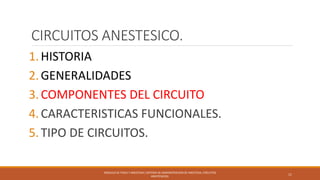 Circuitos anestesicos; sistema de administracion de anestesia Slide 11