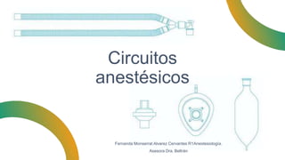 Circuitos
anestésicos
Fernanda Monserrat Alvarez Cervantes R1Anestesiología.
Asesora Dra. Beltrán
 